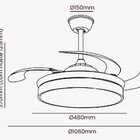 Ventilador Retratil Plafon Air Basic Marrom Imbuia