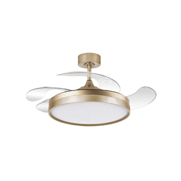 Ventilador Retratil Riviera Dourado 96w - Tualux