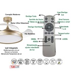 Ventilador Retratil Riviera Dourado 96w - Tualux