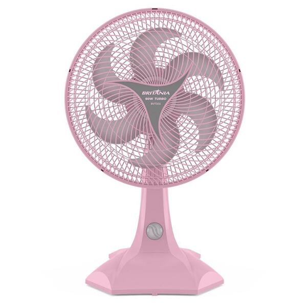 Ventilador Rosa Britânia Bvt302 Tecnologia Maxx Force 60w 220v