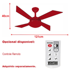Ventilador Teto  Silencioso Quarto Sala 4 Pás Ventax 127v