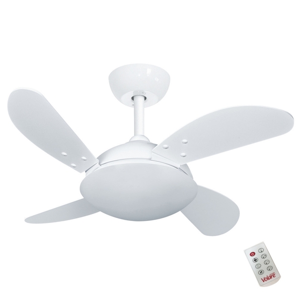 Ventilador Teto Branco PR Fly Mini Branco 220V c/ Controle