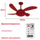 Ventilador Teto Cobre 4 Pás Fly Sala Econômico Ventax 220v