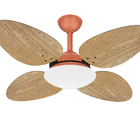 Ventilador Teto Cobre 4 Pás Trevo Turbo Varanda Ventax 220v