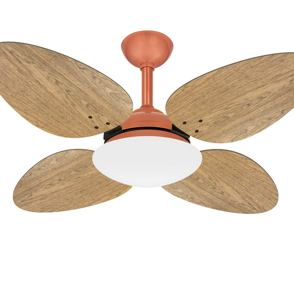 Ventilador Teto Cobre 4 Pás Trevo Turbo Varanda Ventax 220v