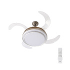 Ventilador de Teto com Controle Remoto Max Retrátil 4 Pás 110 cm Cromado Bivolt Aliseu