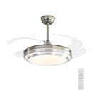 Ventilador de Teto Controle Remoto Max Retrátil 3 Pás 110cm Bivolt Cromado Inspire