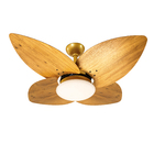 Ventilador Teto Dourado 4 Pás Madeira Winds Sala Ventax 110v