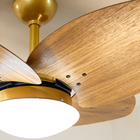 Ventilador Teto Dourado Winds 4 Pás Freijó Turbo Ventax 220v