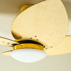 Ventilador Teto Dourado Winds 4 Pás Palha Turbo Ventax 220v