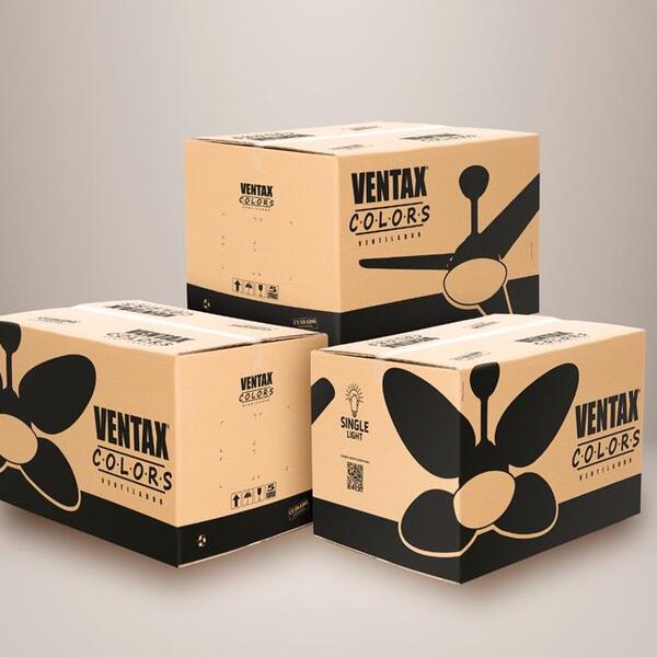 Ventilador Teto Econômico Sala Fly 4 Pás Preto Ventax 220v | Leroy