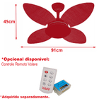 Ventilador Teto Econômico Turbo Sala Mini 4 Pás Ventax 127v