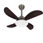 Ventilador Teto Fly Bronze 4 Pás Mdf Turbo Sala Ventax 110v