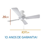 Ventilador Teto Hunter Fan Bayport Branco 4 Pás dupla face 22