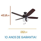 Ventilador Teto Hunter Fan Builder Plus 5 Pás 220V St50062