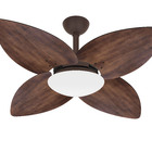 Ventilador Teto Marrom 4 Pás Madeira Sala Winds Ventax 220v