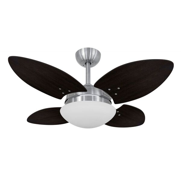 Ventilador Teto Mini Pétalo Escovado C Controle Remoto 110 V