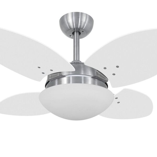 Ventilador Teto Mini Pétalo Escovado C Controle Remoto 220 V