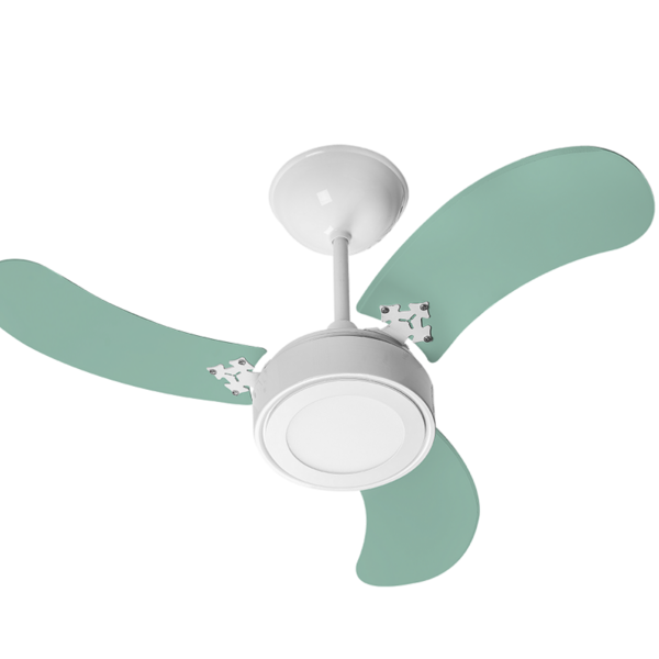 Ventilador Teto New Led Colors Branco 3 Pás Vde 220v 130 W