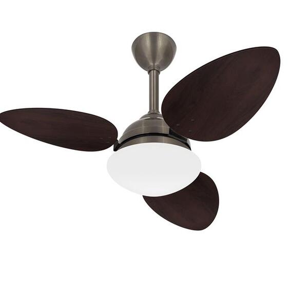 Ventilador Teto Pétalo Bronze 3 Pás Sala Turbo Ventax 220v