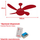 Ventilador Teto Potente Econômico 4 Pás Tabaco Ventax 220v