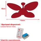 Ventilador Teto Potente Sala Trevo 4 Pás Tabaco Ventax 220v