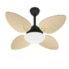 Ventilador Teto Preto 4 Pás Palha Pétalo Potente Ventax 110v