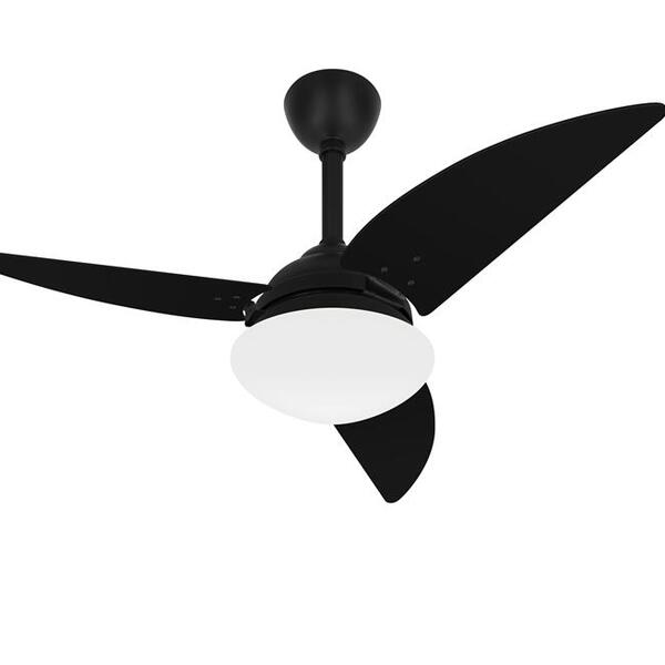 Ventilador Teto Preto Class 3 Pás Sala Econômico Ventax 220v