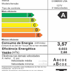 Ventilador Teto Preto Class 3 Pás Varanda Turbo Ventax 110v