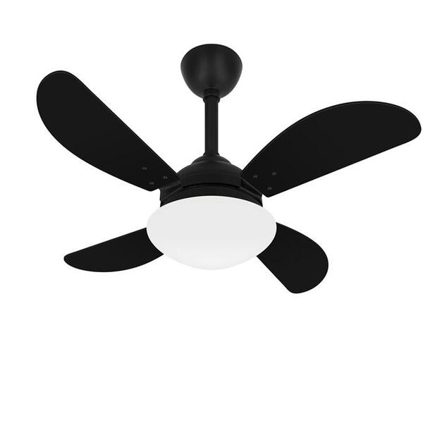 Ventilador Teto Preto Fly 4 Pás Potente Quarto Ventax 110v