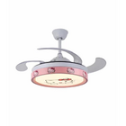 Ventilador Teto Retratil Infantil Led Bluetooth Hello Kitty