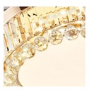 Ventilador Teto Retrátil Lustre Cristal Led Dourado Controle