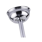 Ventilador Teto Retrátil Lustre Cristal Led Prata Controle Re