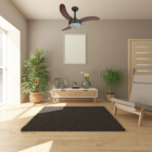 Ventilador Teto Sala Luxo Potente Silencioso Preto 220v