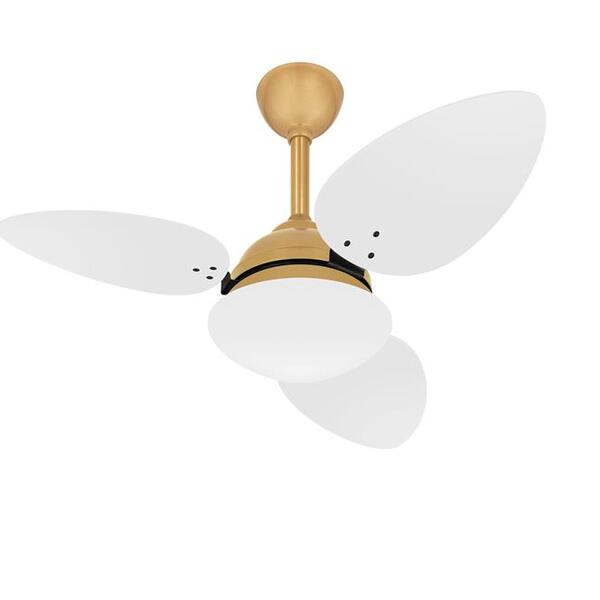 Ventilador Teto Silencioso 3 Pás Pétalo Dourado Ventax 110v