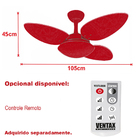 Ventilador Teto Silencioso Potente Quarto 3 Pás Ventax 127v