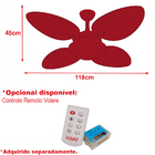 Ventilador Teto Silencioso Turbo 4 Pás Tabaco Ventax 127v