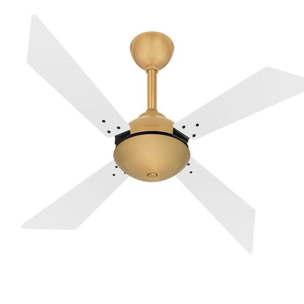 Ventilador Teto Tech 4 Pás Dourado Potente Sala Ventax 220v