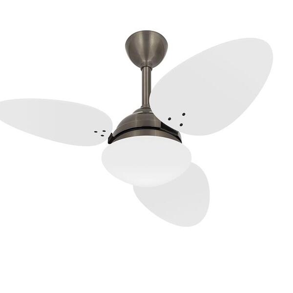 Ventilador Teto Trevo 3 Pás Mdf Branca Potente Ventax 220v