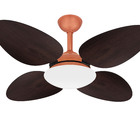 Ventilador Teto Trevo 4 Pás Mdf Silencioso Cobre Ventax 220v