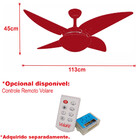 Ventilador Teto Turbo Potente Sala 4 Pás Tabaco Ventax 220v