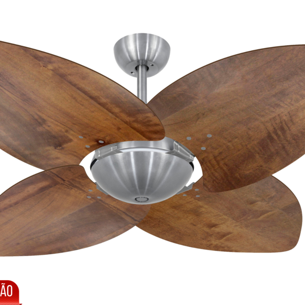 Ventilador Teto Volare Escovado Office Dunamis Imbuia 220v