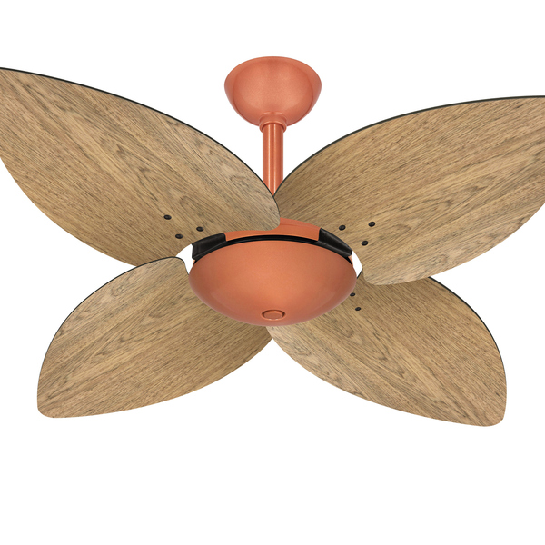 Ventilador Teto Winds Cobre 4 Pás Freijó Turbo Ventax 220v