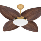Ventilador Teto Winds Dourado 4 Pás Imbuia Turbo Ventax 110v