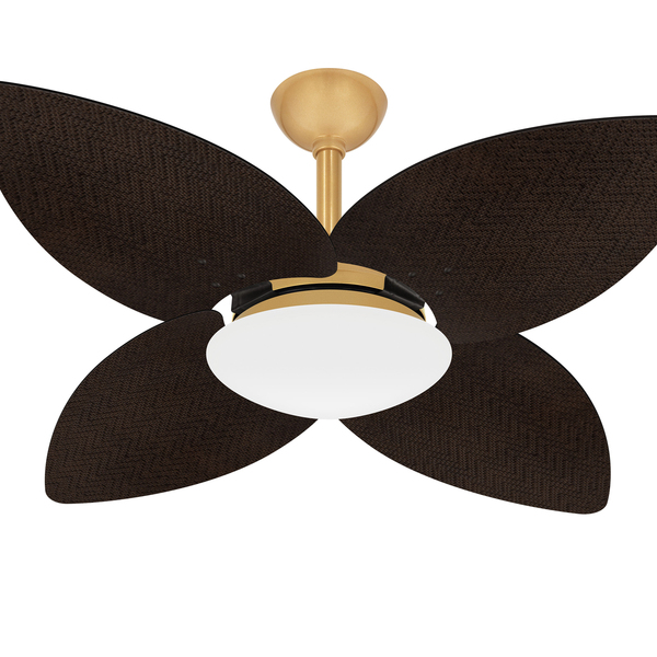 Ventilador Teto Winds Dourado 4 Pás Palha Turbo Ventax 220v
