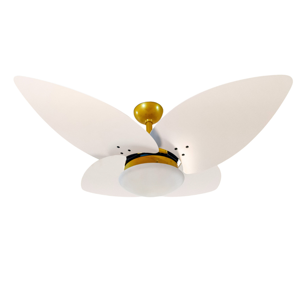 Ventilador Teto Winds Dourado Potente Sala 4 Pás Ventax 110v