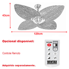 Ventilador Teto Winds Preto 4 Pás Econômico Sala Ventax 127v