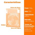Ventilador Umidificador Climatizador Portátil