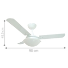 Ventilador Unions Branco 110v 3 Pás Brancas