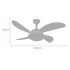 Ventilador Ventax Fresh Air 4pás Branco 127v Controle Remoto